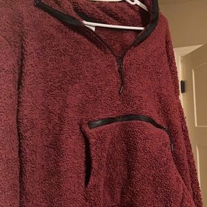 XL Maroon womens Sherpa jacket